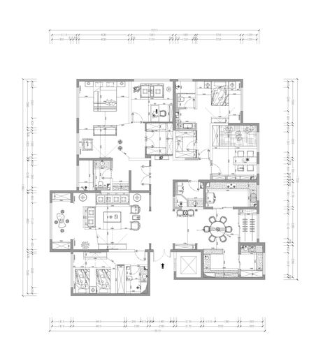 西安四居室户型图装修样板间